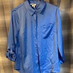 DKNY Vibrant Blue Collared Shirt